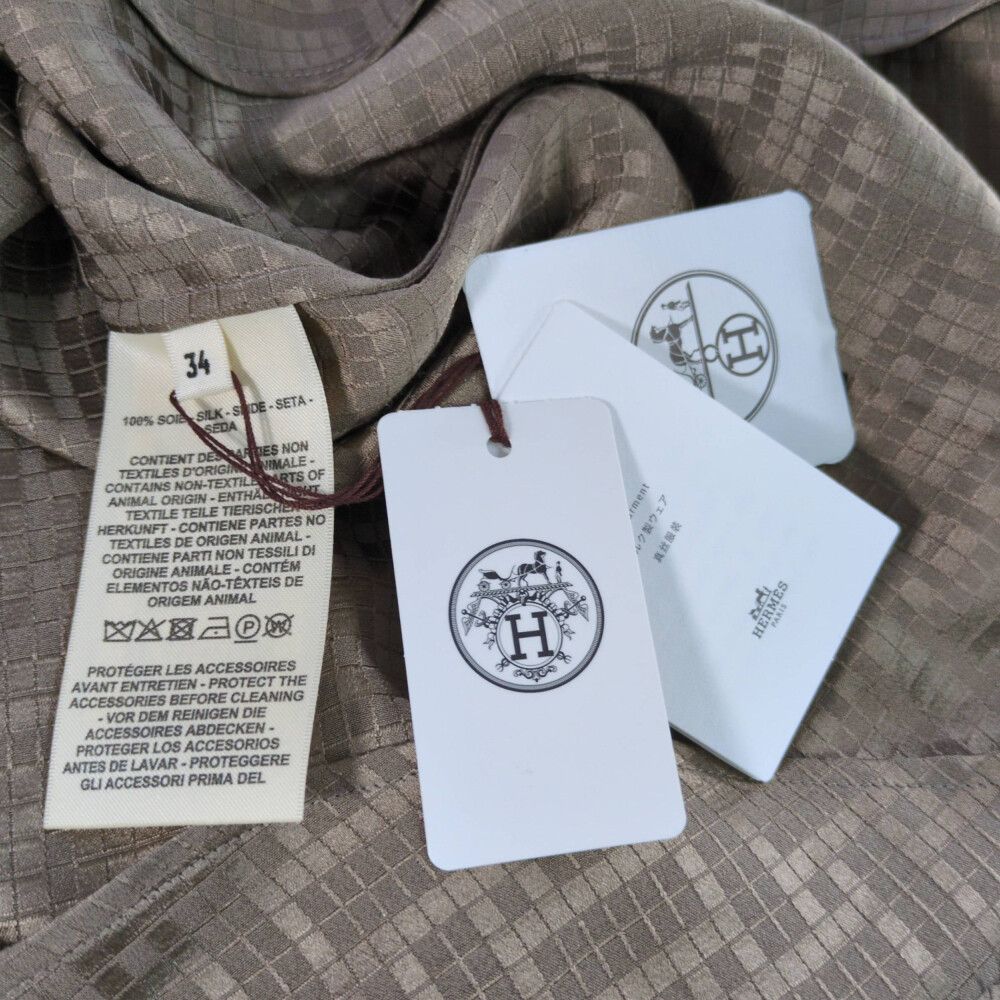 Hermes Silk Shirt 34 Brown leto — view 5