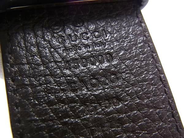 Gucci Sbule Leather Gold leto Black System Brown Belt — view 4