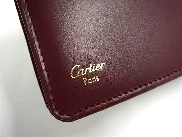 Cartier Leather Wallet Coin Purse LadyBordeaux — view 6
