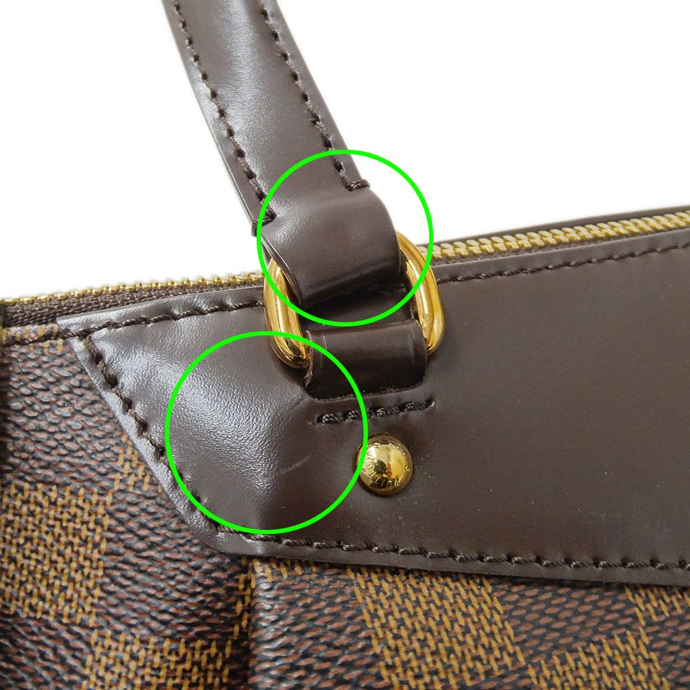Louis Vuitton Damier Tote Shoulder Bag PM Brown — view 9