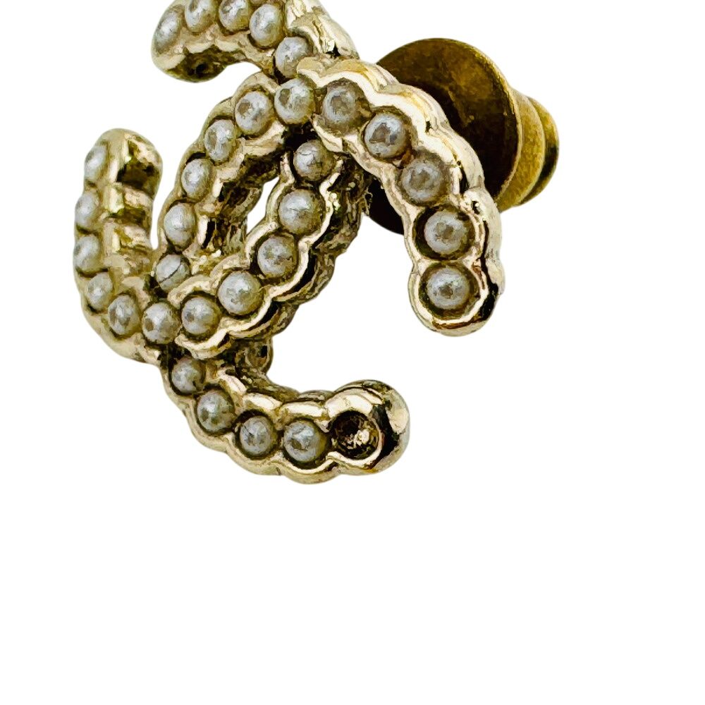 Chanel One Side Only CC Logo Earrings — view 7