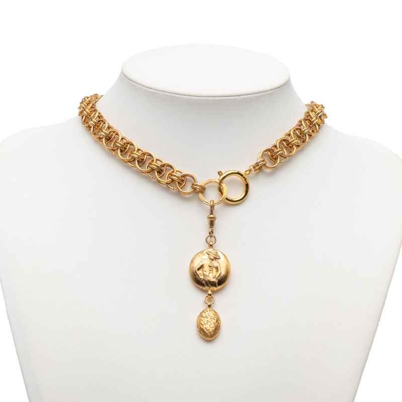 Chanel demo Vintage Pendant Necklace Gold Plating — view 5