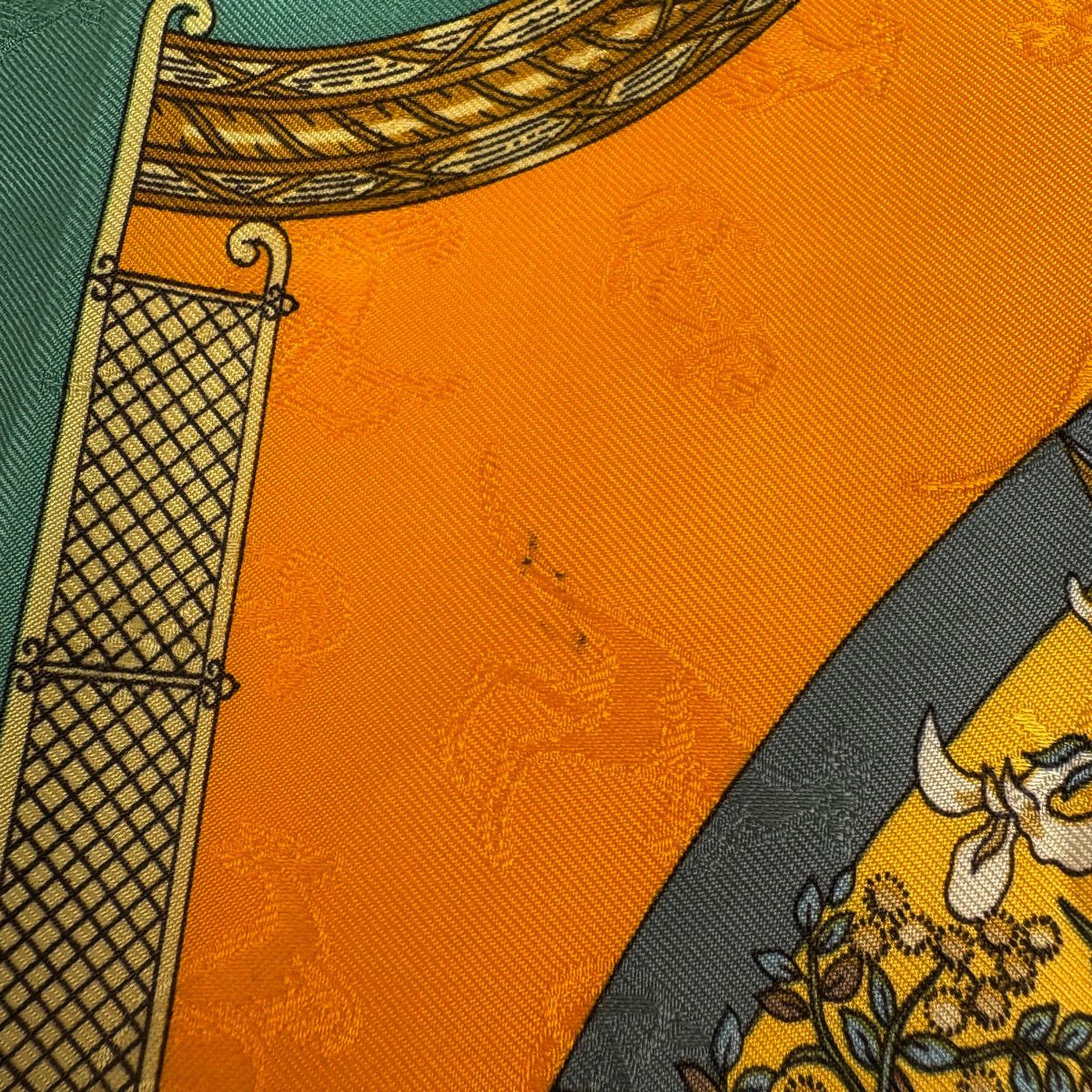 Hermes Carre 90 Geographe Scarf Silk Orange Multicolor — view 4