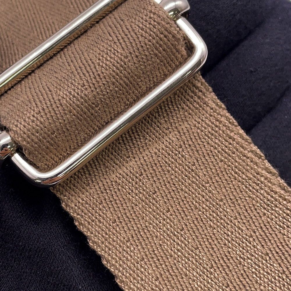 Hermes Waist Bag Bolide Ceinture Golf Beige Buffalo Etoupe Silver Cotton — view 9