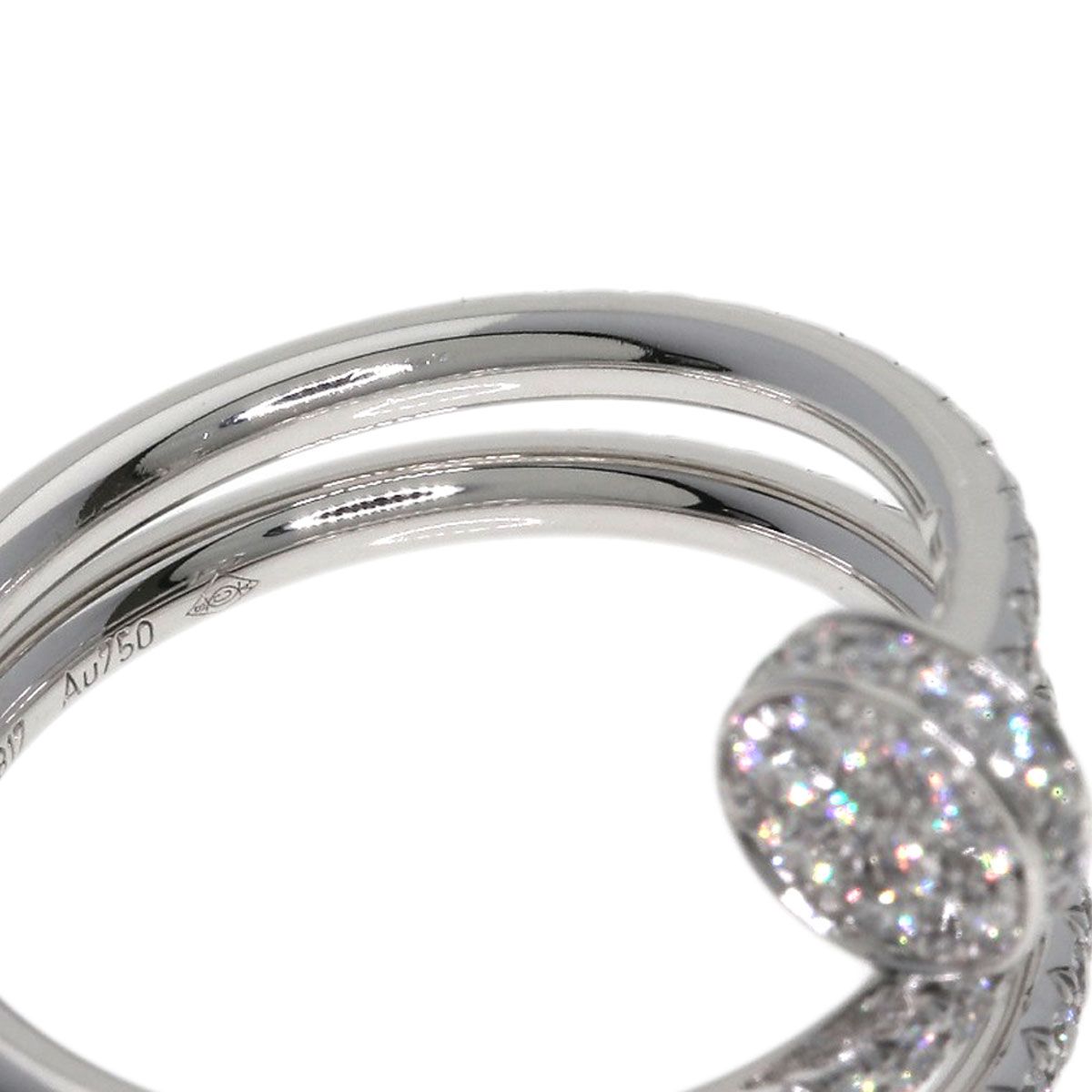Cartier Juste un Clou Double Diamond 50 Ring 18k White Gold — view 9