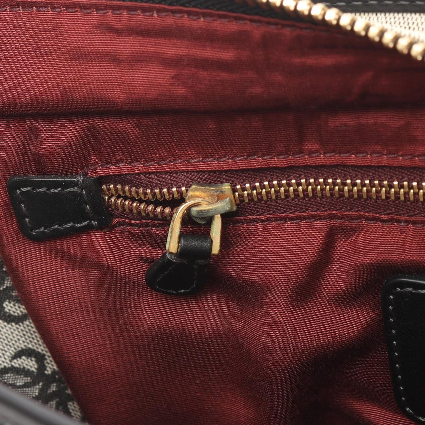 Loewe Shoulder Bag Anagram Gray Black Canvas Leather — view 9