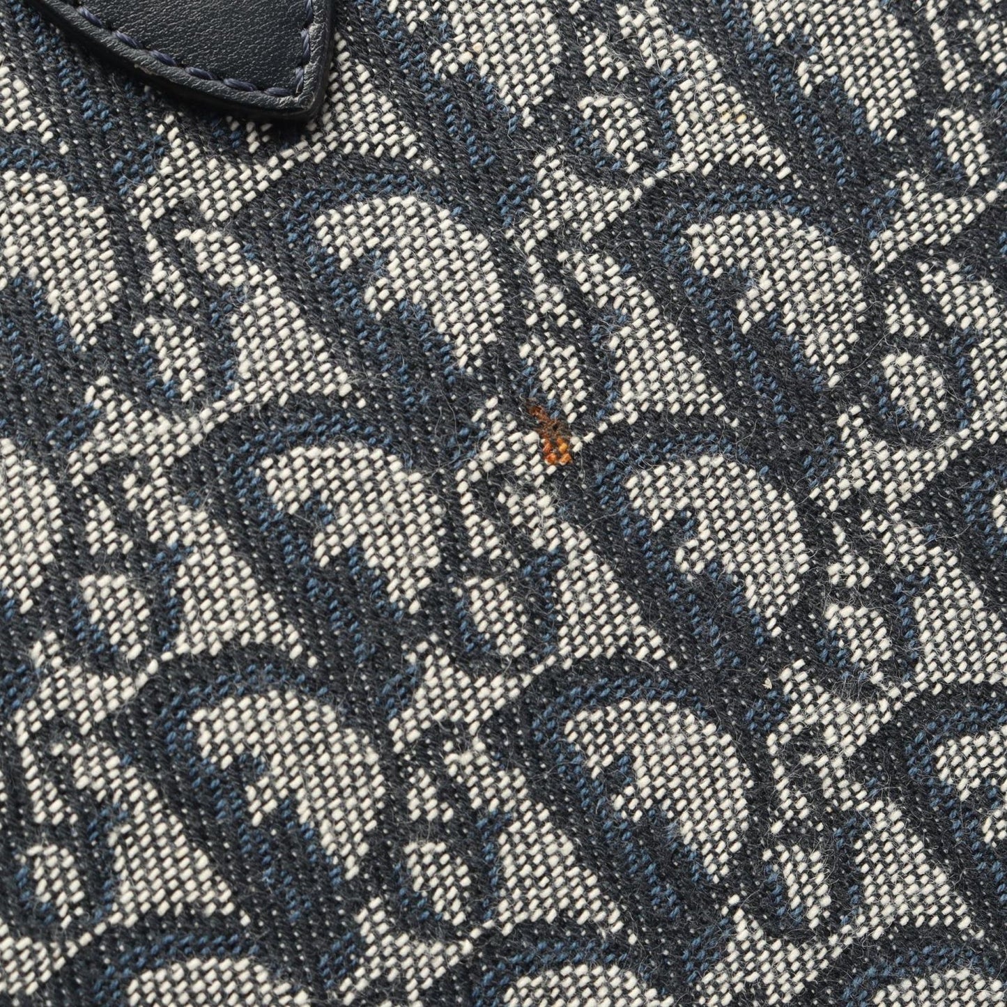 Dior Dio Handbag Tobta Denineta Zba Navy Canvas Leather — view 9