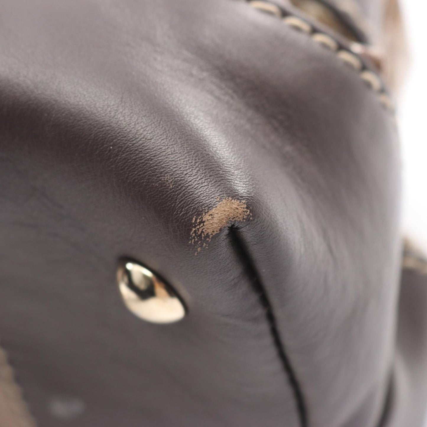 Gucci Tote GG Brown Da Ninebrown Canvas Leather — view 9