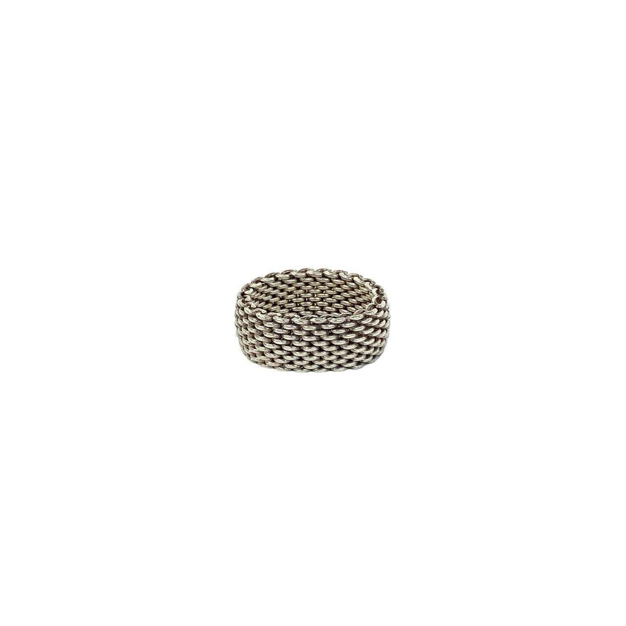 Tiffany & Co Somerset Mesh Ring 925 Sterling Silver — view 6