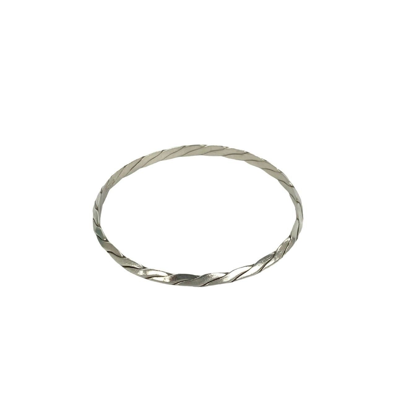 Tiffany & Co Knife Edge Twist Bangle 925 Sterling Silver Bracelet — view 6
