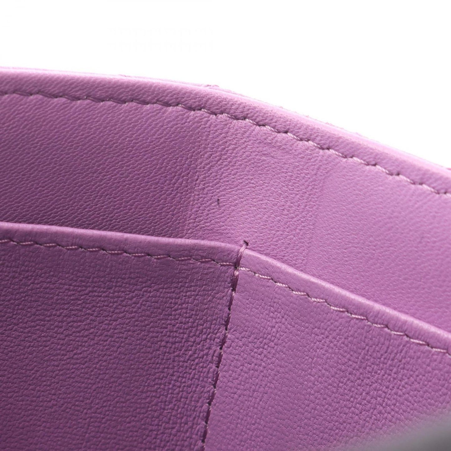 Chanel Trifold Wallet Classic Smo Flap Quilted Purple Lambskin — view 9