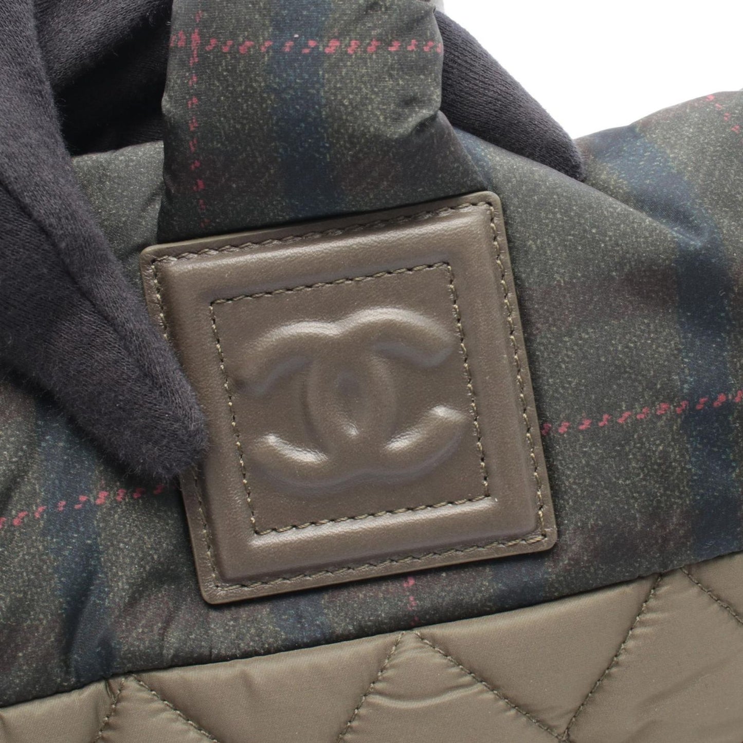 Chanel Tote Coco Small Khaki Green Nylon Leather — view 7