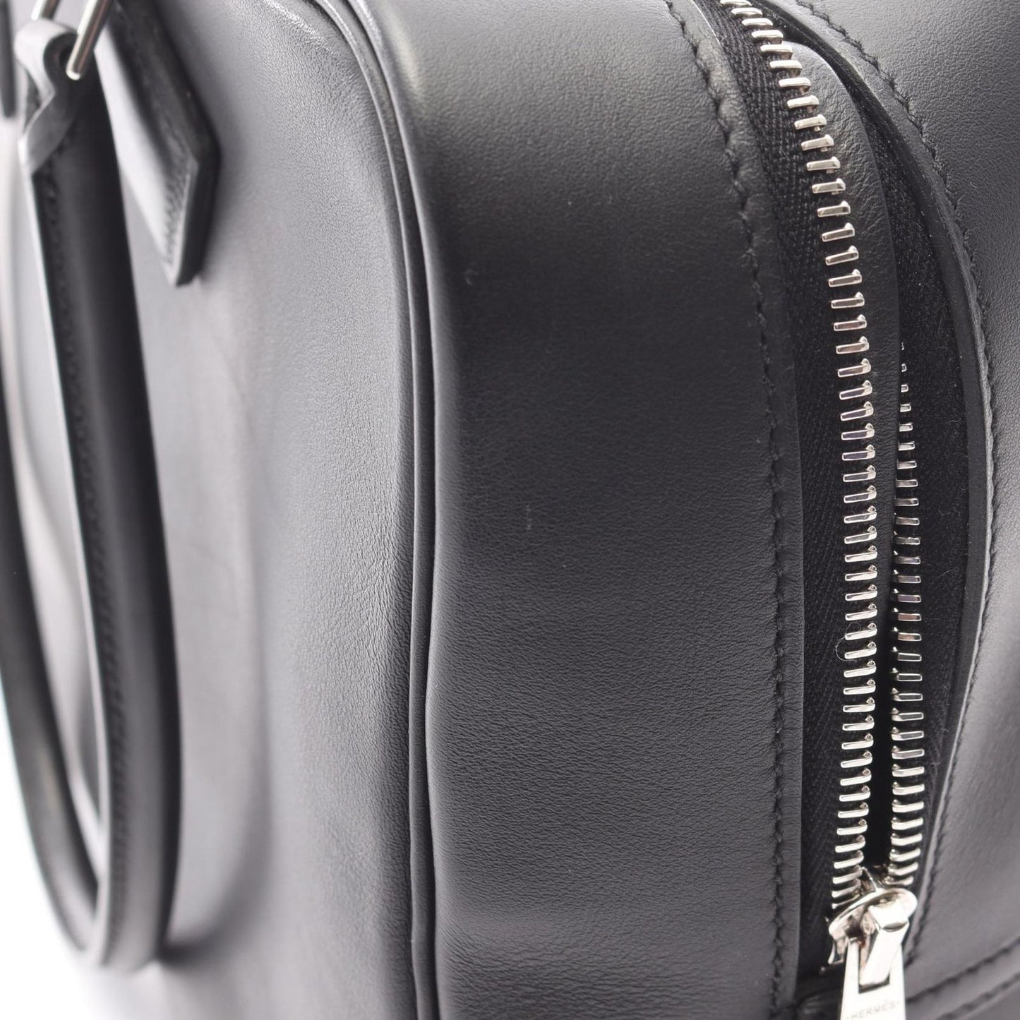 Hermes Handbag Plume 28 Black Leather Calf — view 9