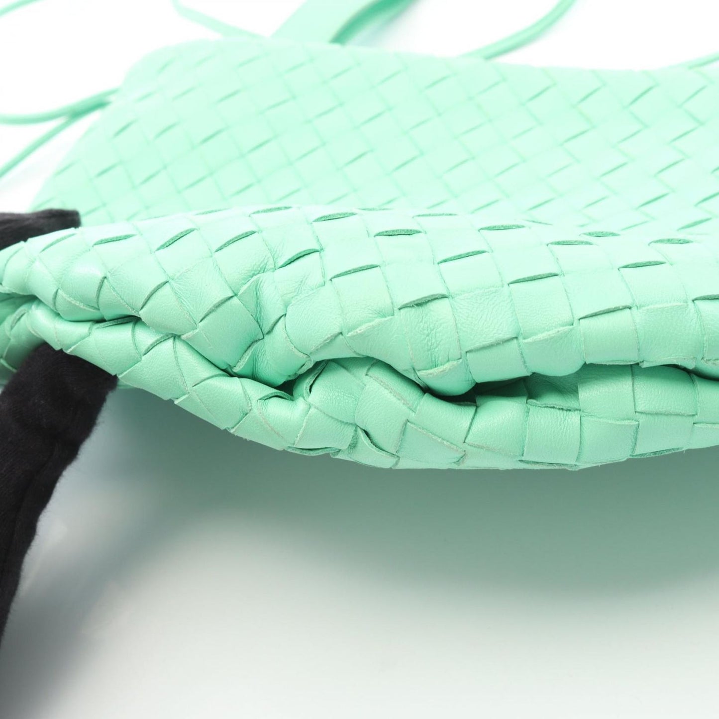 Bottega Veneta the Bulb Small Intrecciato Mint Green Leather Shoulder Bag — view 7
