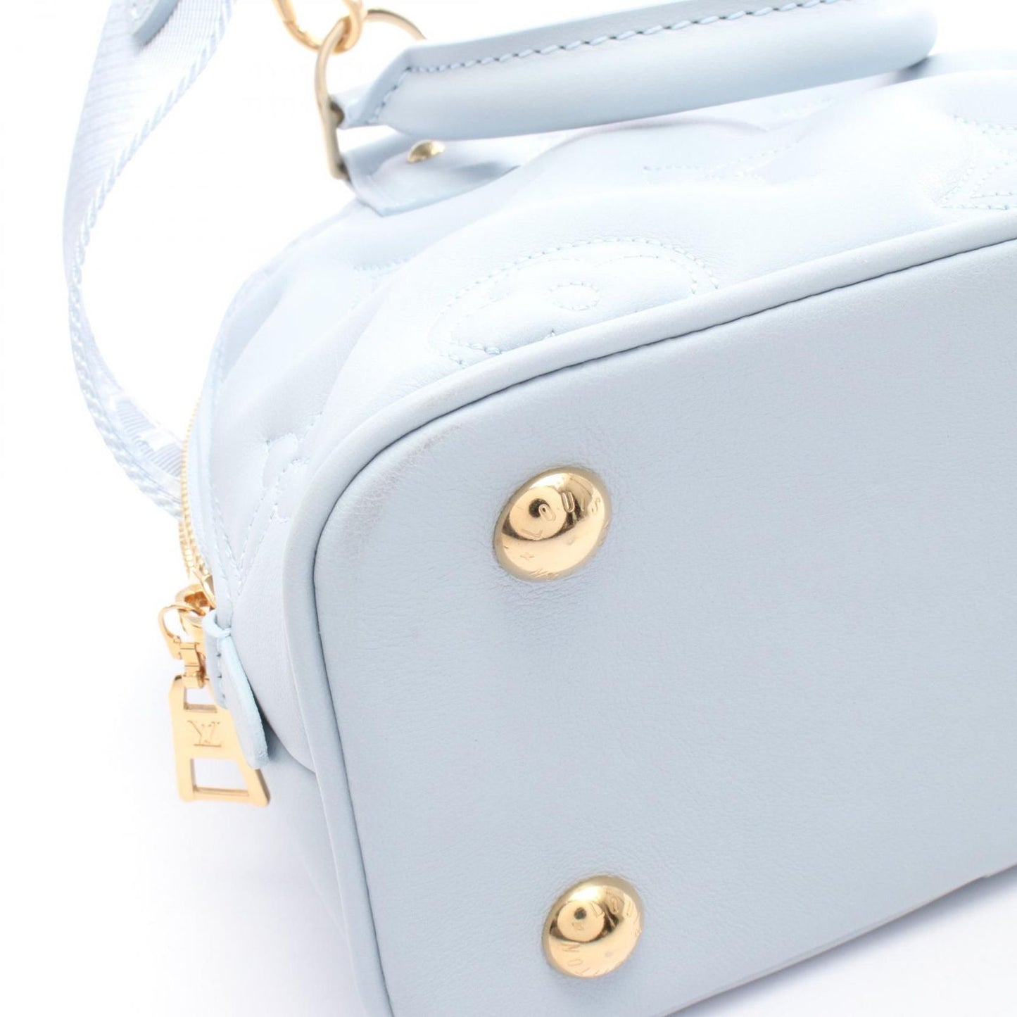 Louis Vuitton Handbag Alma Soft BB Bubble Glam Blue Glacier Leather — view 5