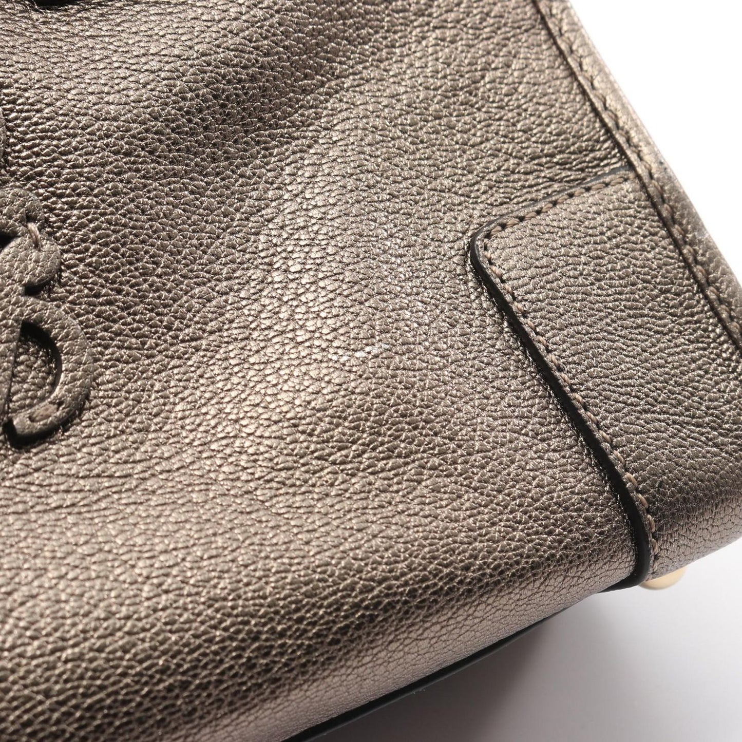 Loewe Handbag Amazona 23 Champagne Gold Leather — view 9