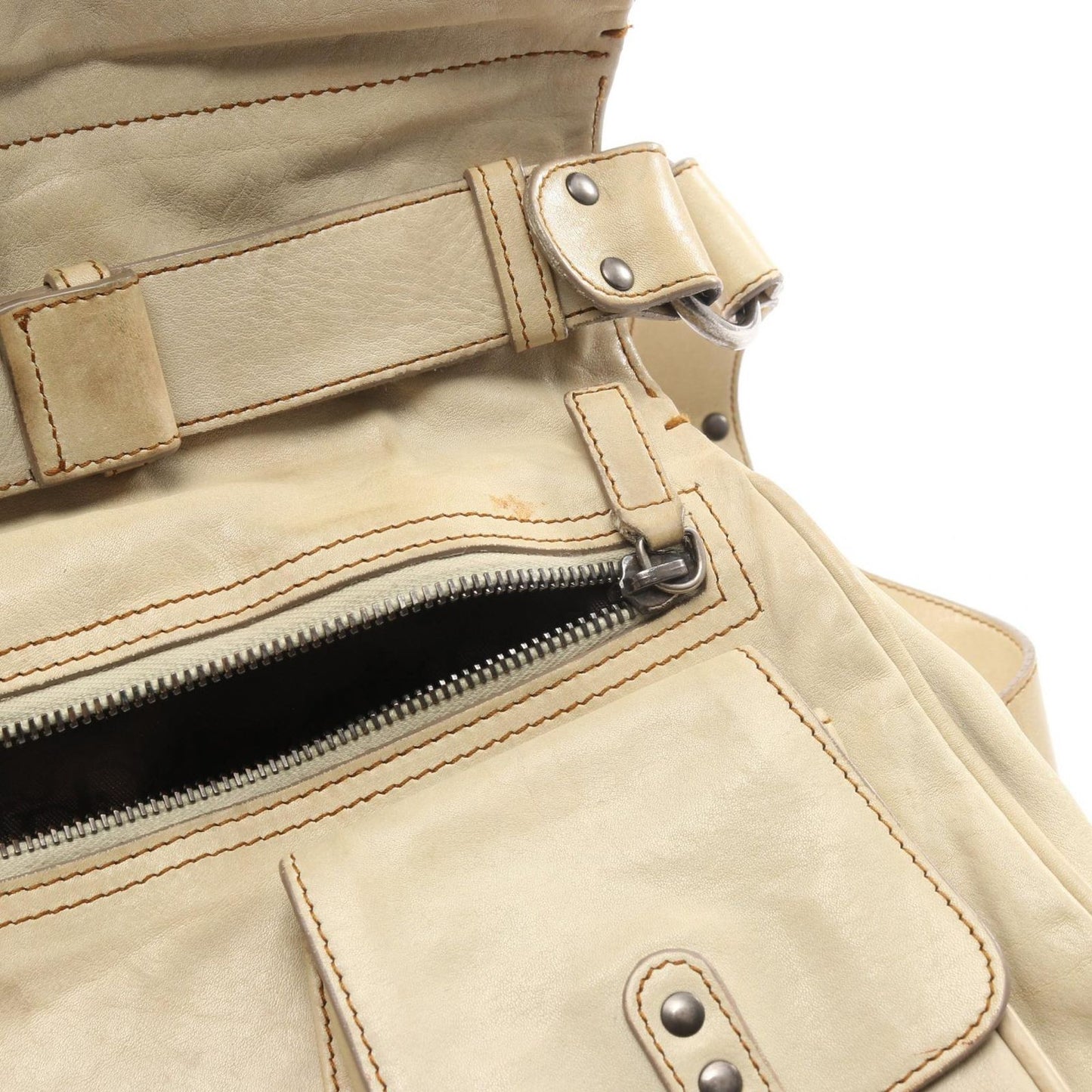 Dior Shoulder Bag Gaucho Beige Leather — view 9