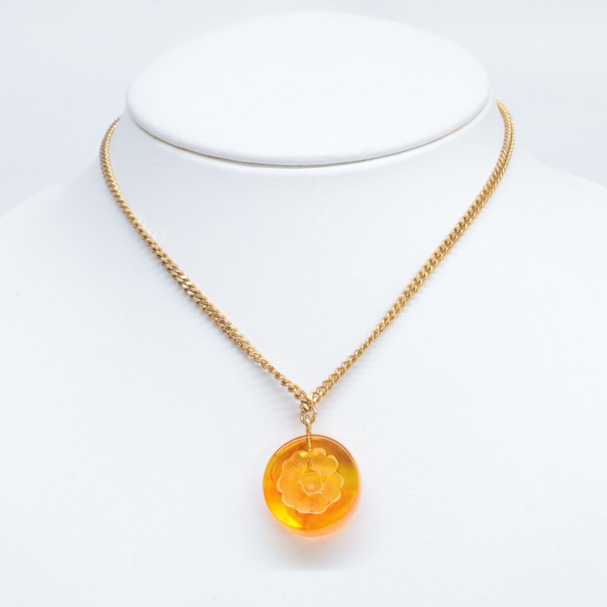 Chanel CC Logo Amber Necklace — view 9