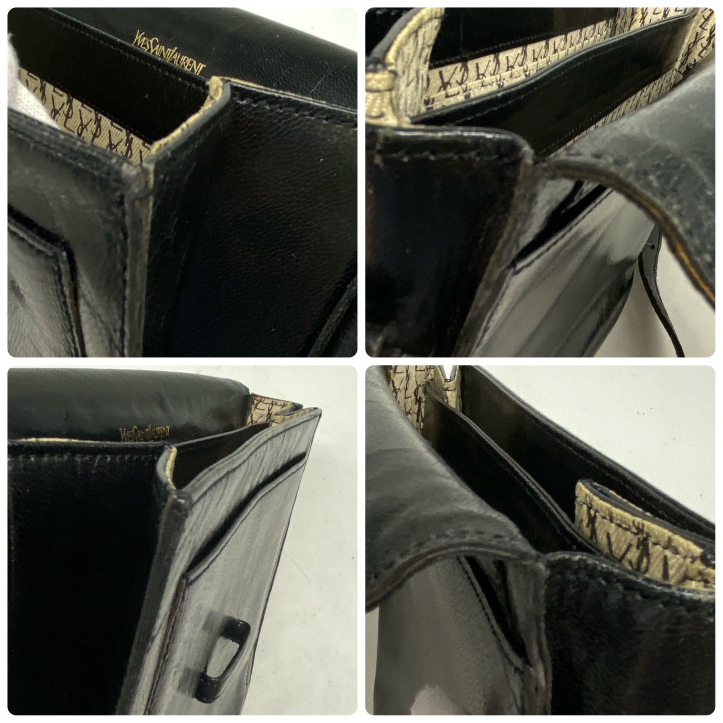 Saint Laurent Yves Shoulder Bag YSL Leather Black — view 9