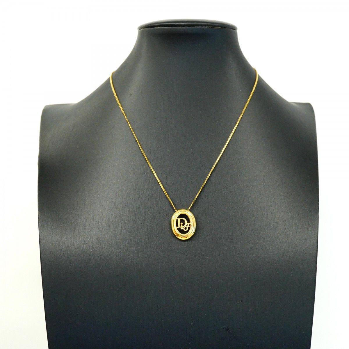 Dior Necklace Logo Oval Gold Plated — view 6