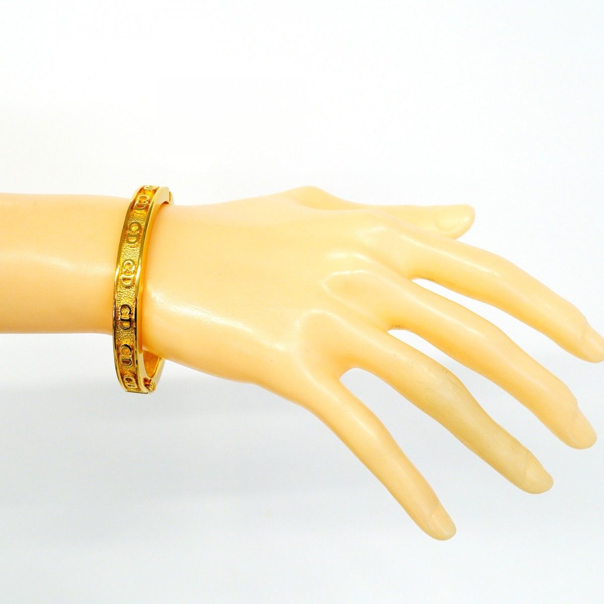 Dior Bangle CD Logo Gold Plated Bracelet — view 6