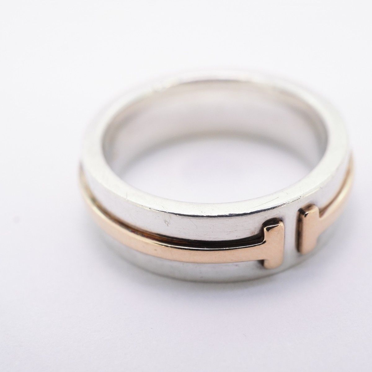 Tiffany & Co Ring Narrow 18k Pink Gold 925 Sterling Silver — view 9