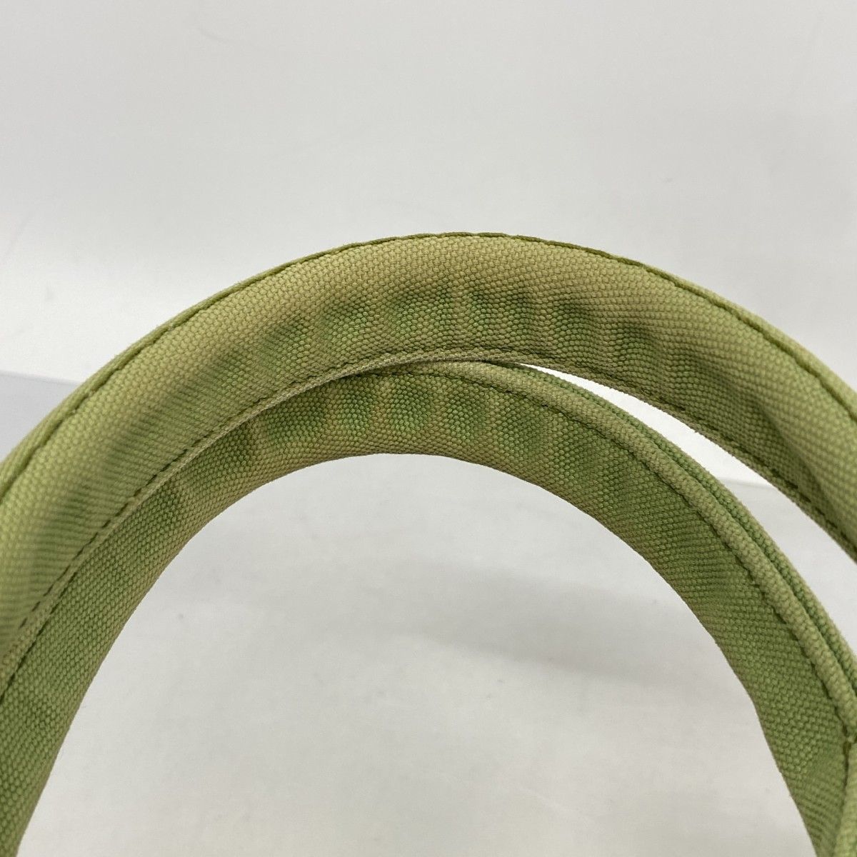 Prada Tote Canapa Canvas Green Gold — view 9