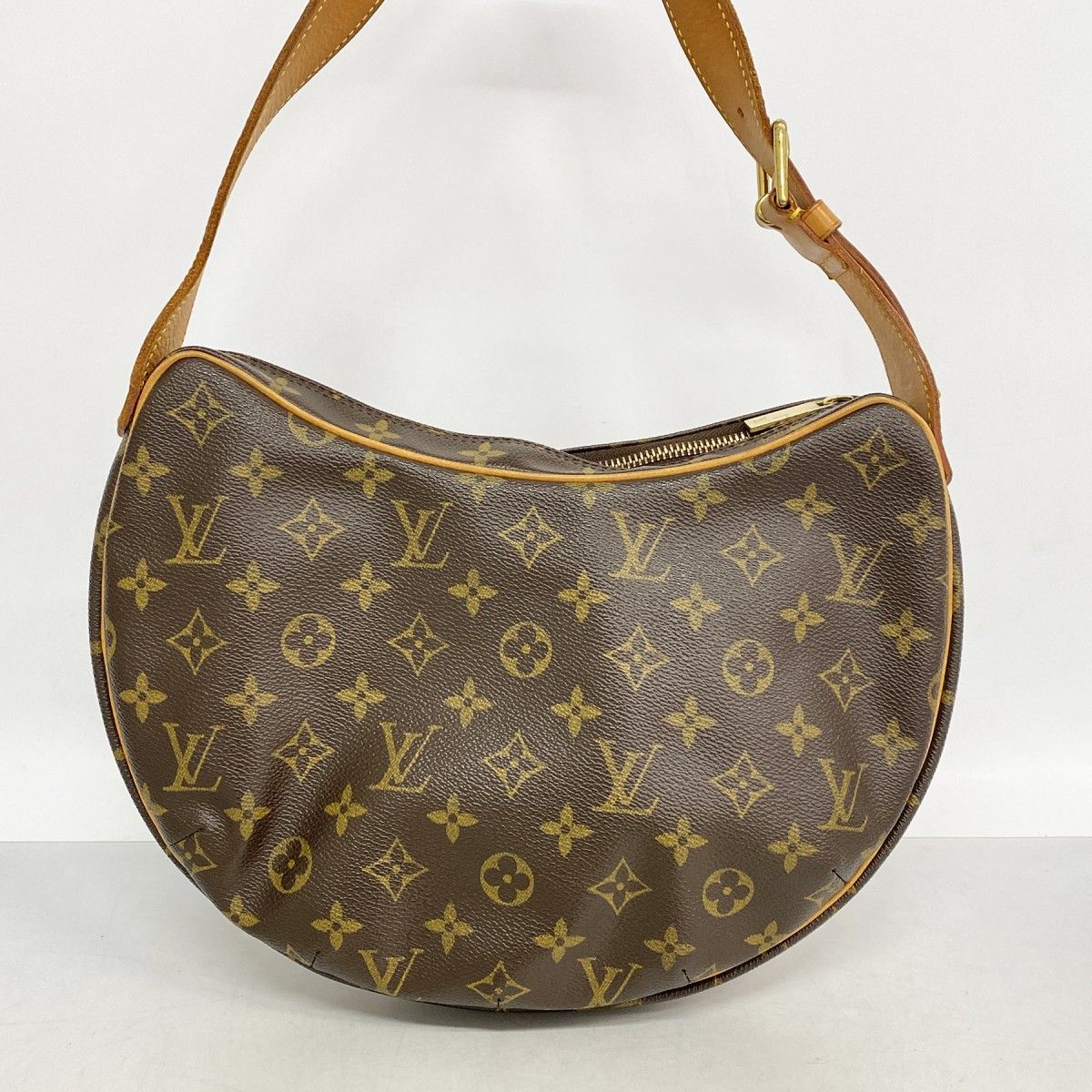 Louis Vuitton Shoulder Bag Monogram Croissant MM Brown — view 9