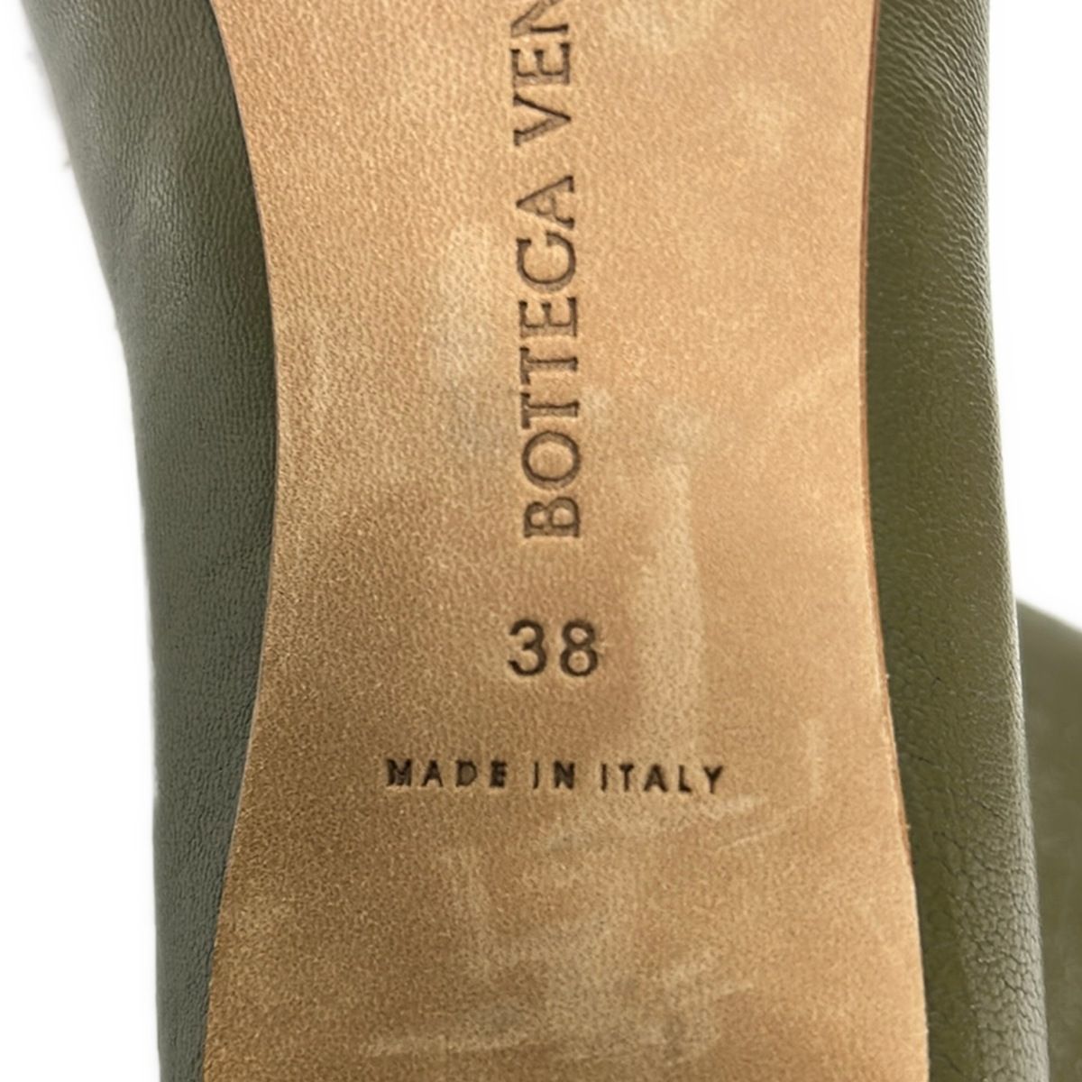 Bottega Veneta Short Boots 38 LadyKhaki Leather — view 7