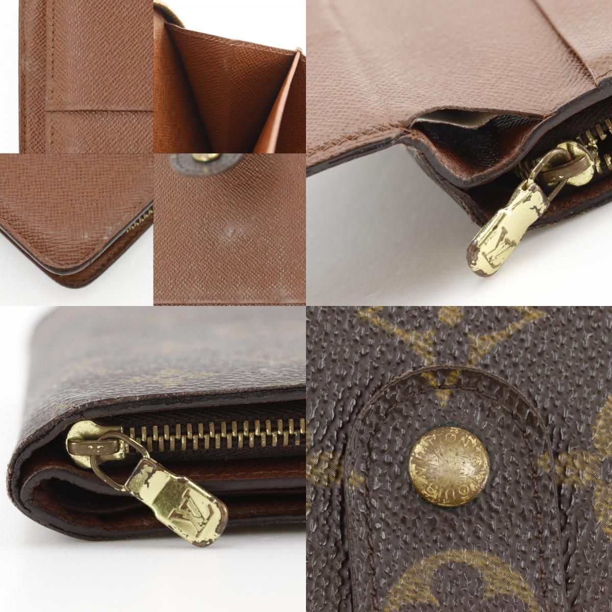 Louis Vuitton Zip Monogram Canvas Brown LadyWallet Wallet — view 9