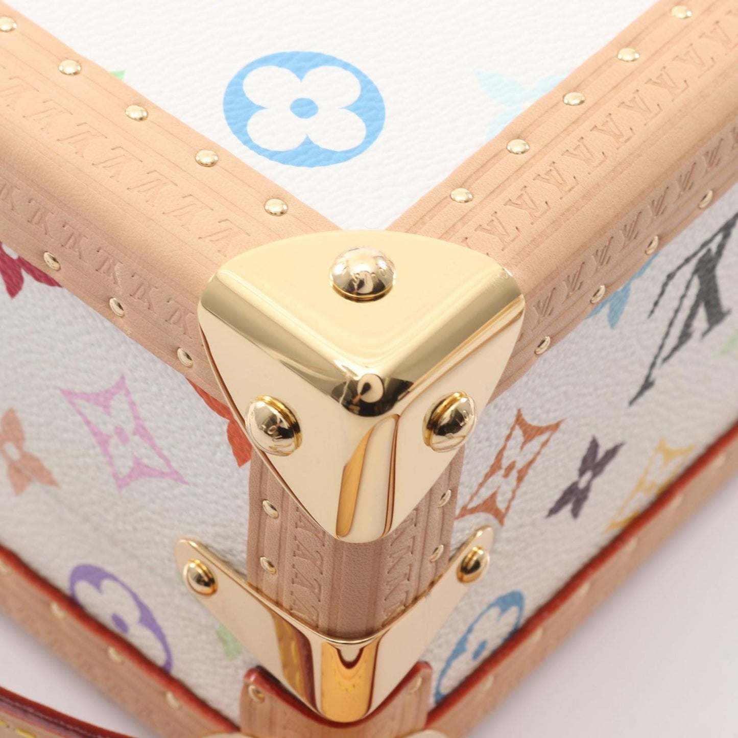 Louis Vuitton Handbag LV Tm Petite Valise Monogram Multicolor Blanc Canvas — view 6