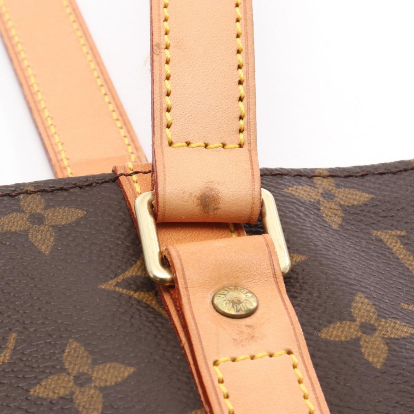 Louis Vuitton Tote Sac Shopping Canvas Leather — view 8