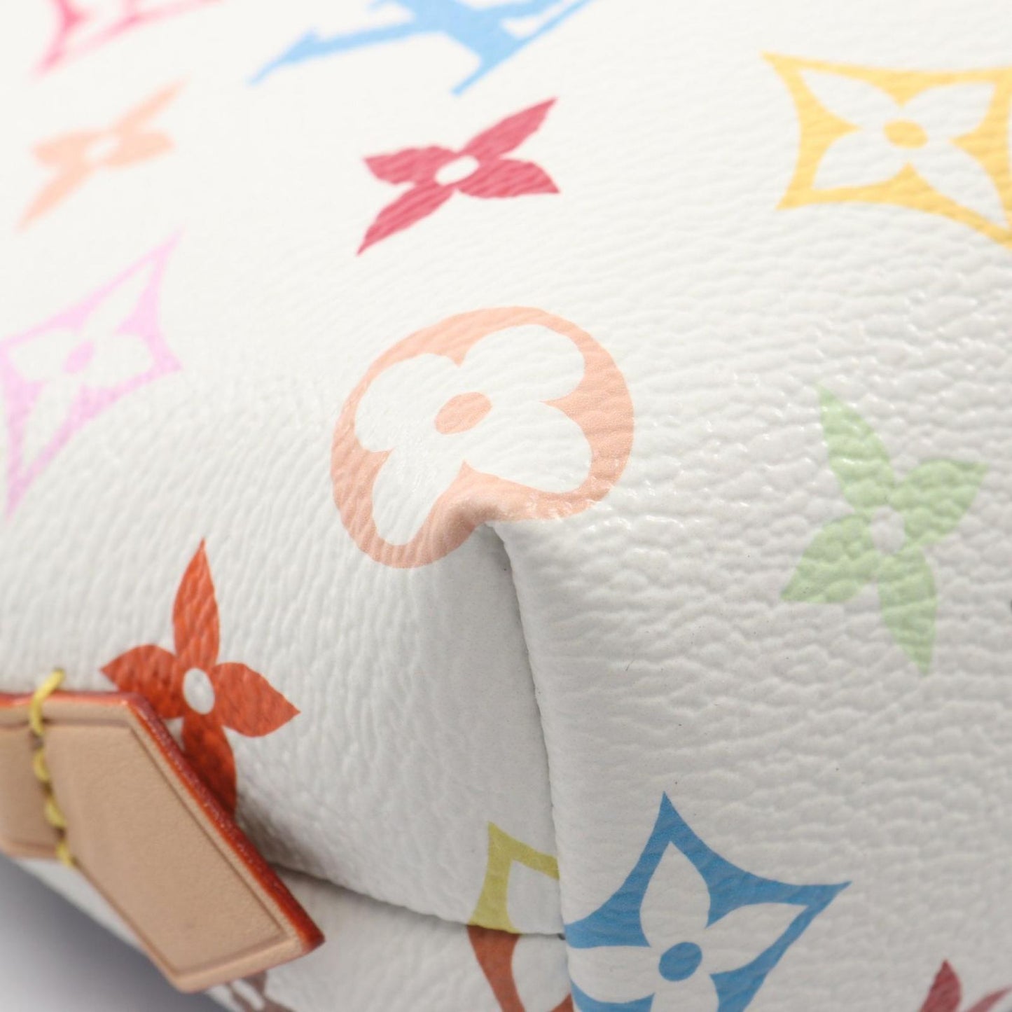 Louis Vuitton Pouch LV TM Pochette Cosmetic Monogram Multicolor Blanc Leather PM — view 5