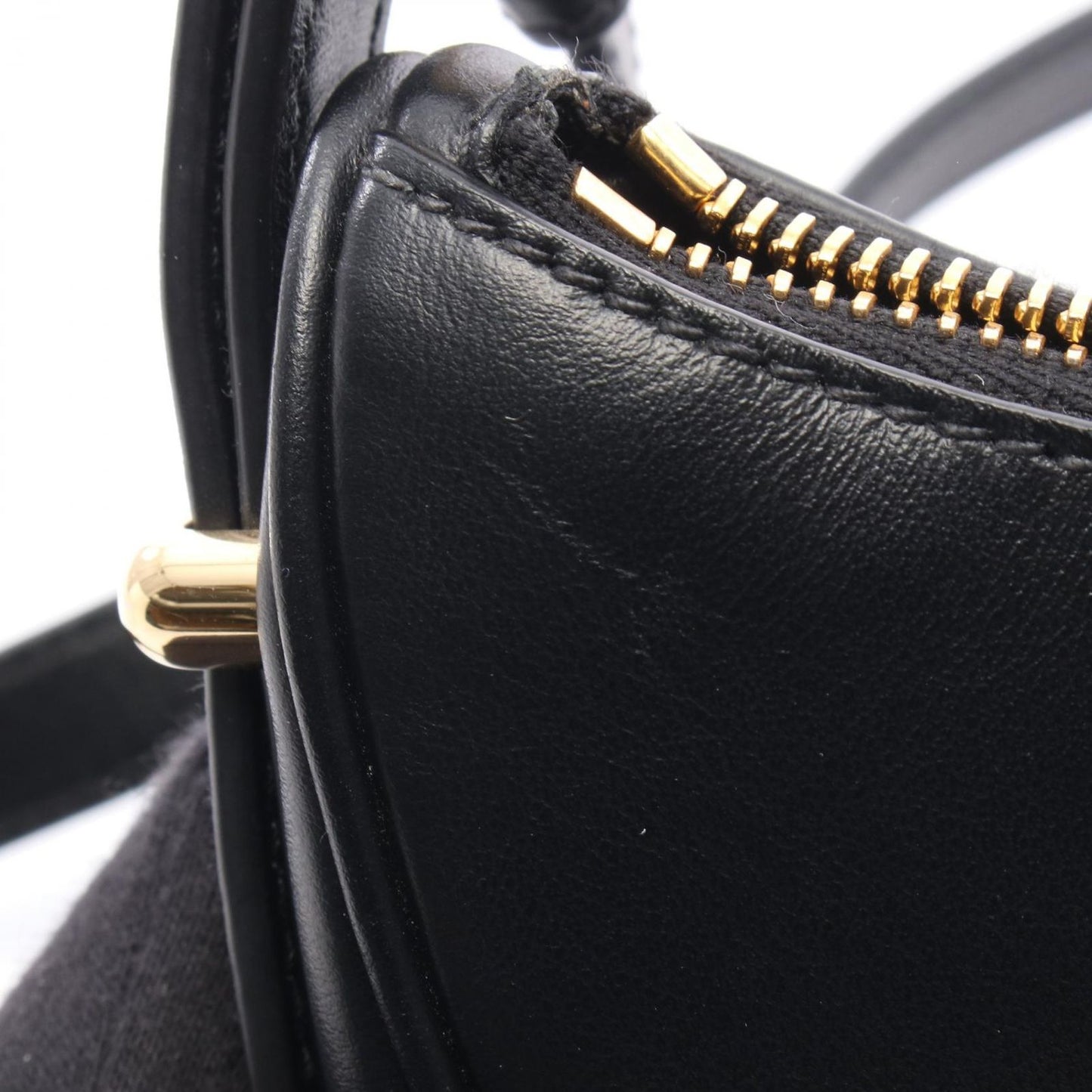 Prada Handbag Soft Calf 2-Way Black Leather Small — view 6