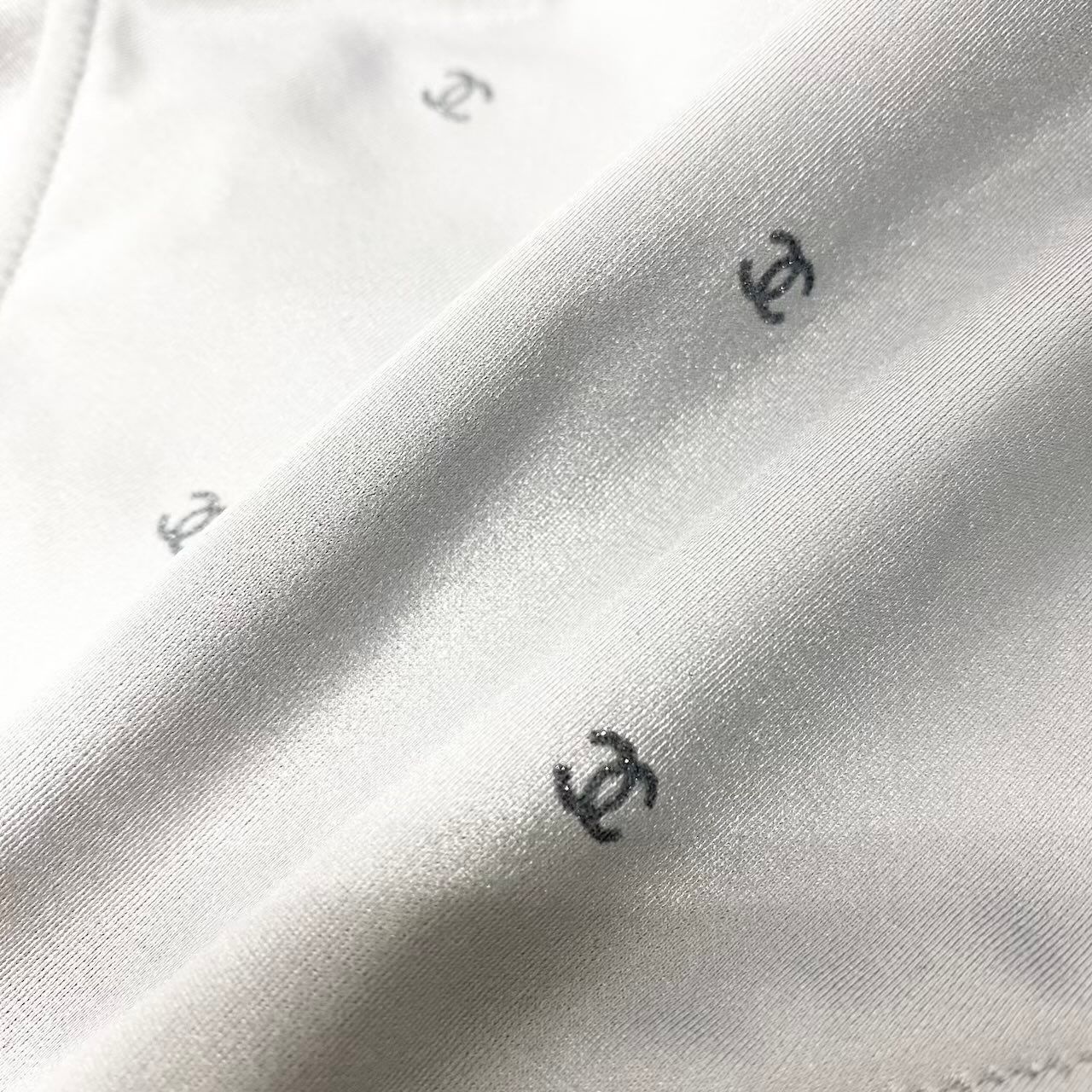 Chanel Swimwear Swimsuit CC Logo Cocobichi 34 Gray — view 9