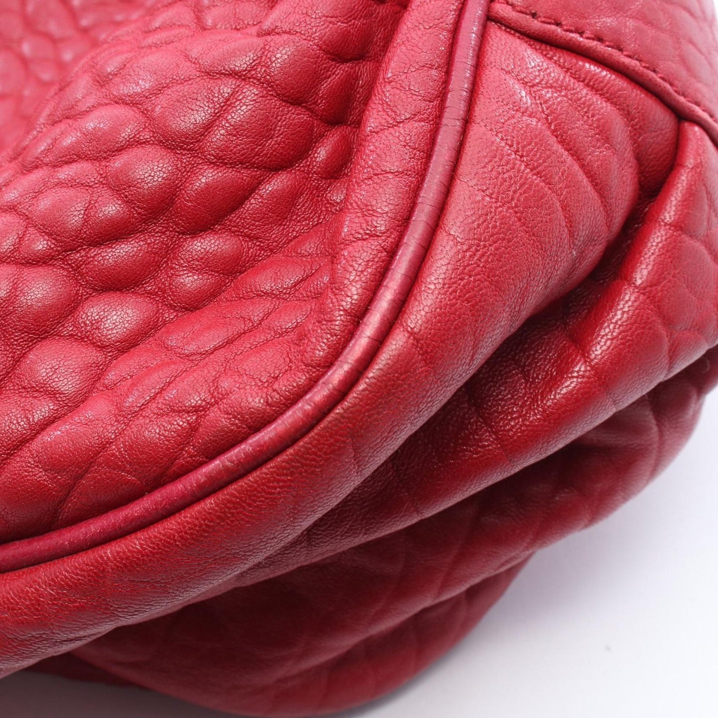 Fendi Tote Mia Red Leather Mia Chain — view 6