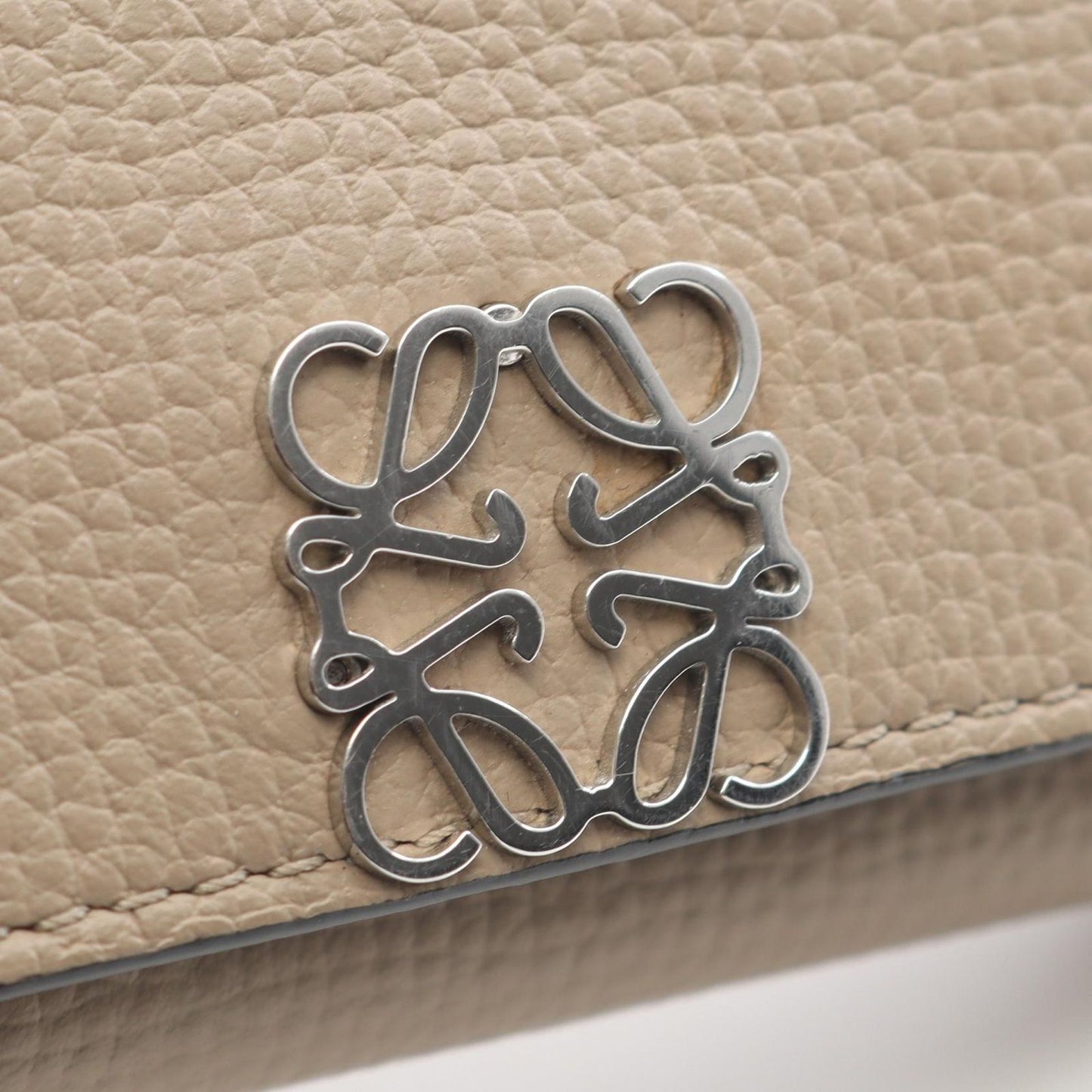 Loewe Trifold Wallet Anagram Gray Leather — view 9