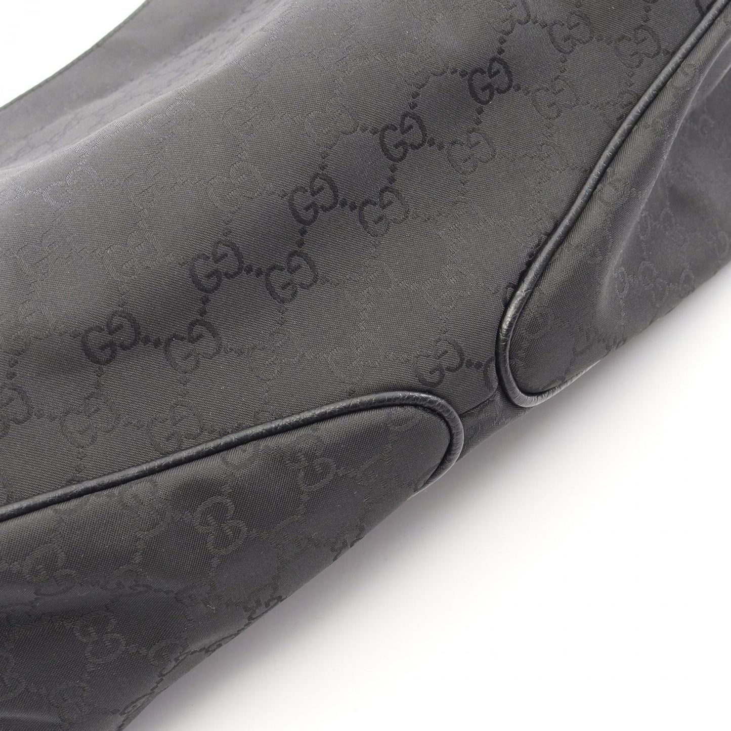 Gucci Shoulder Bag GG Pattern Black Nylon Leather — view 7