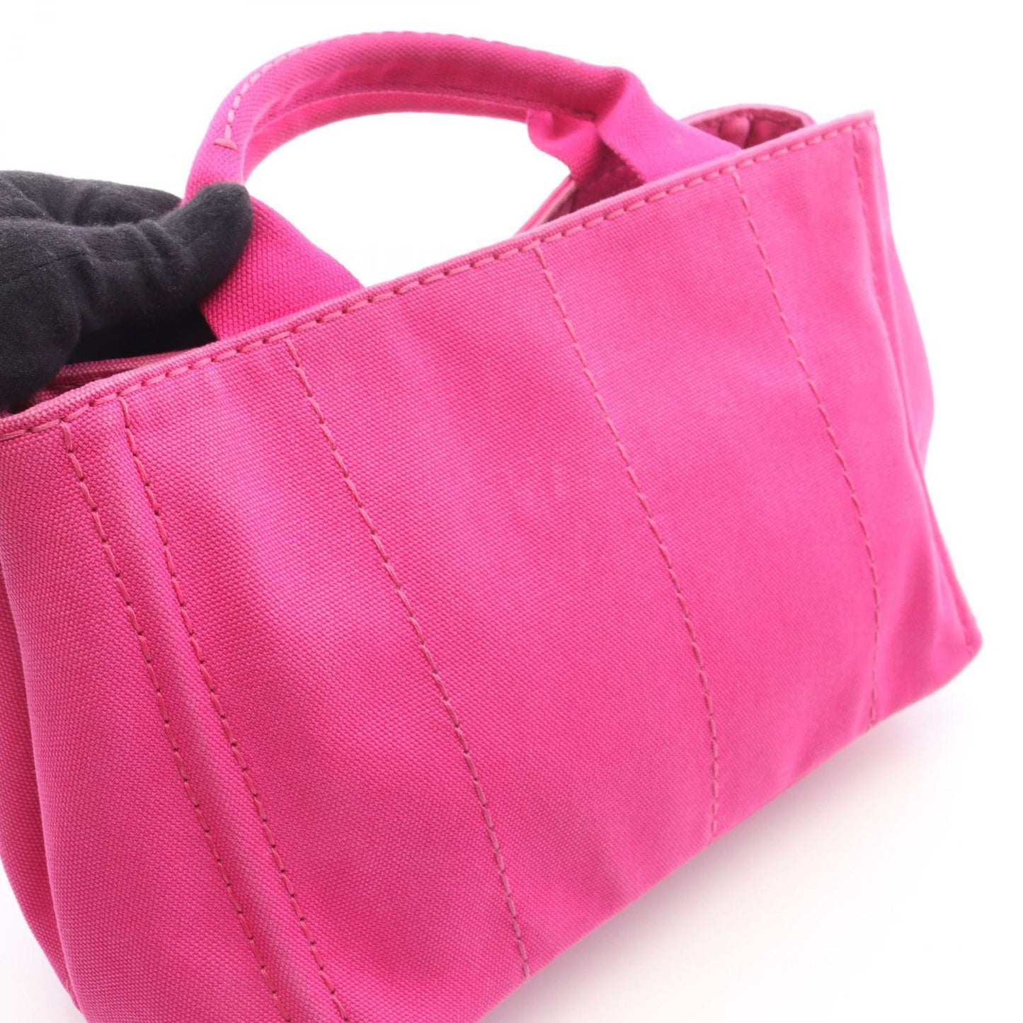 Prada Tote Canapa 2-Way Pink Canvas — view 8