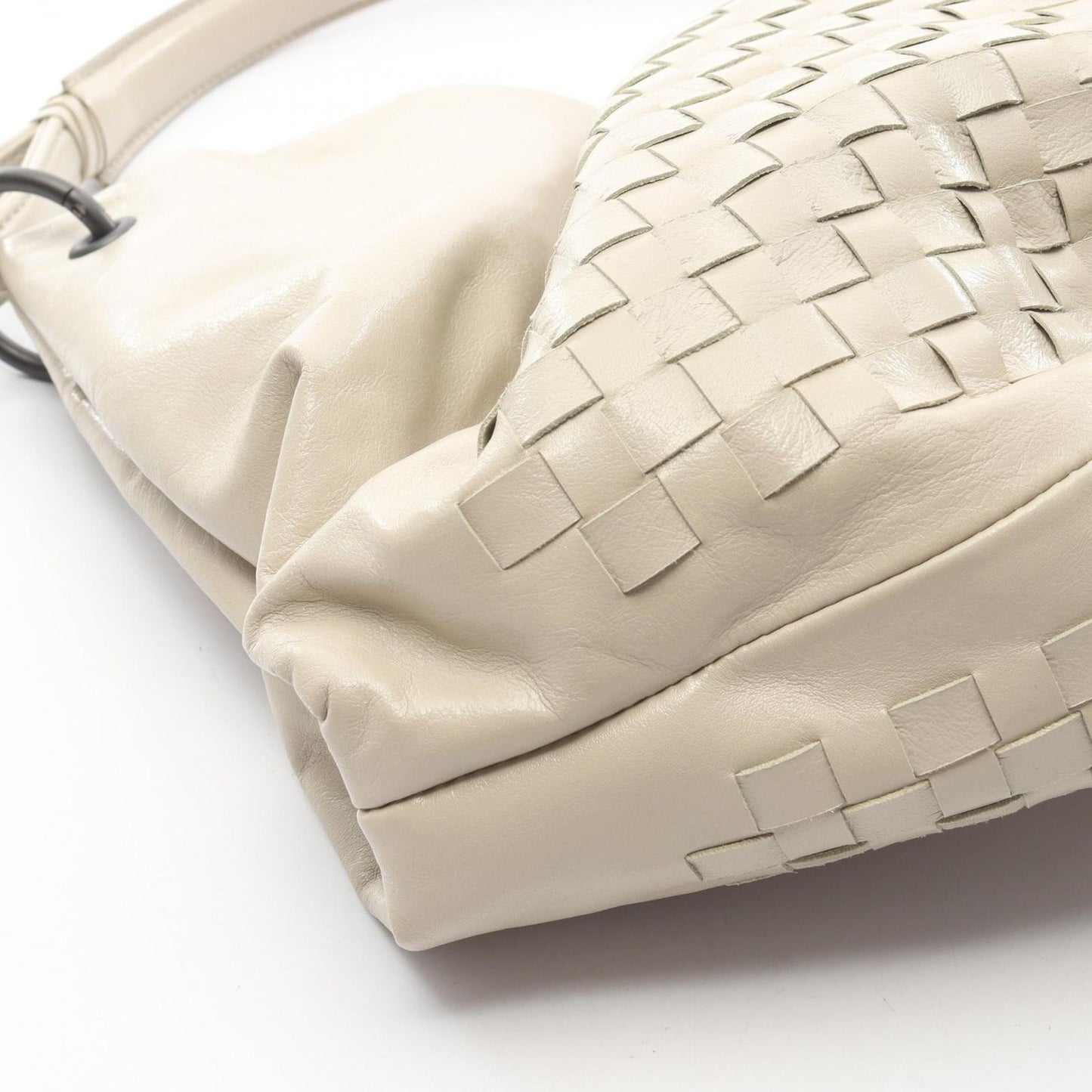 Bottega Veneta Handbag Intrecciato Aquilon Fortune Cookie Ivory Leather Hand — view 9