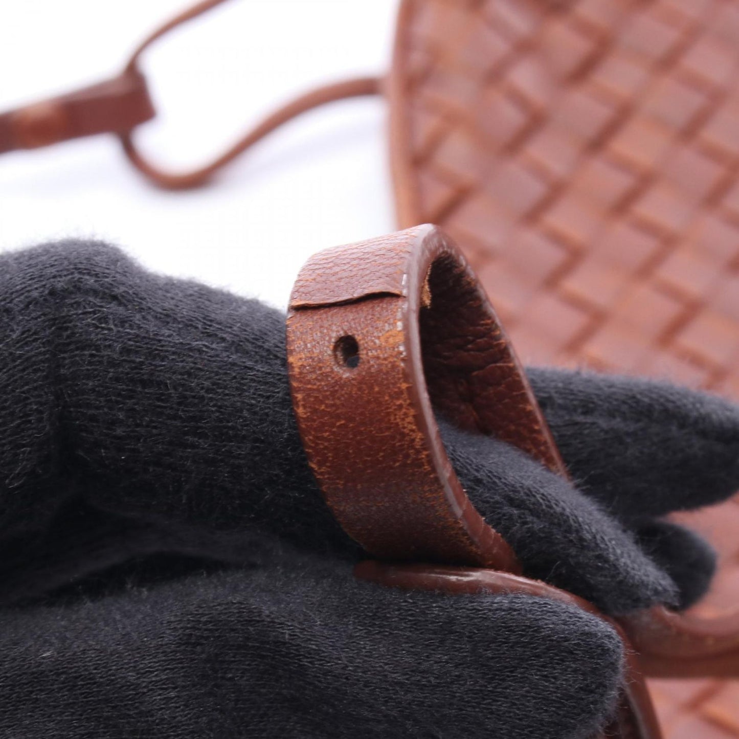 Bottega Veneta Shoulder Bag Intrecciato Brown Leather — view 9