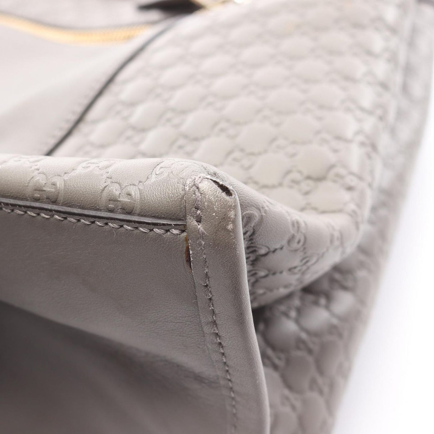 Gucci Handbag Micro Guccissima 2-Way Gray Leather — view 9