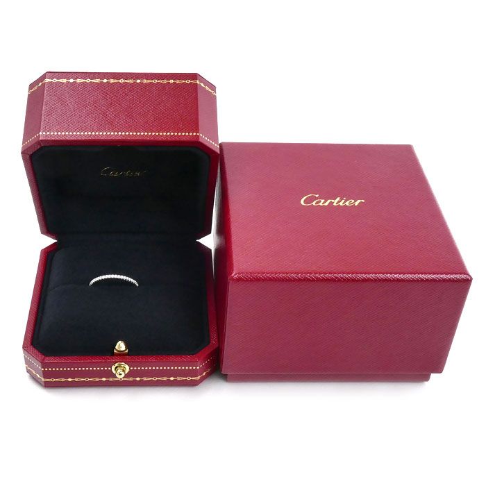 Cartier 18k White Gold Etain Cell Full Eternity Ring Diamond — view 7
