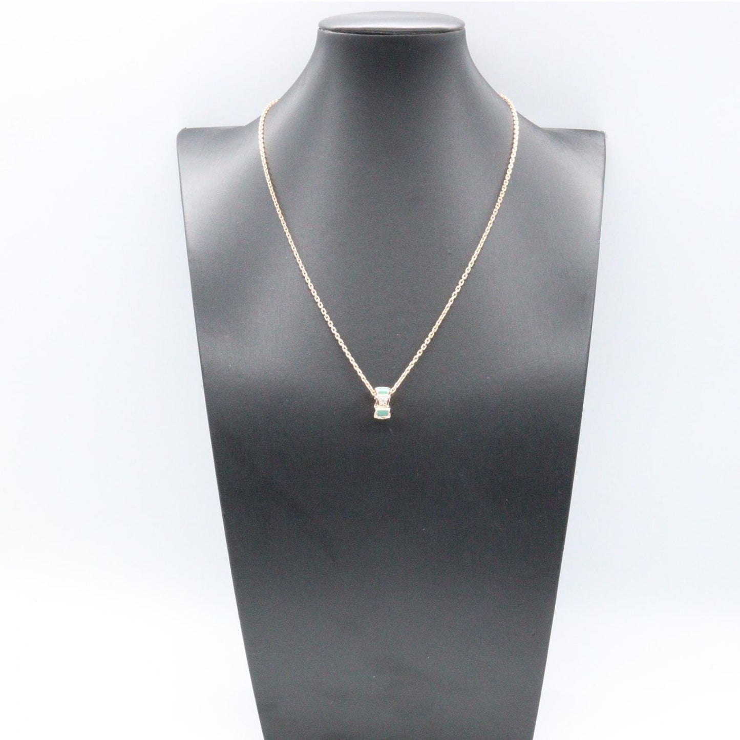 Bvlgari Necklace Serpenti Malachite Diamond 41 43.5 cm 18k Pink Gold — view 7