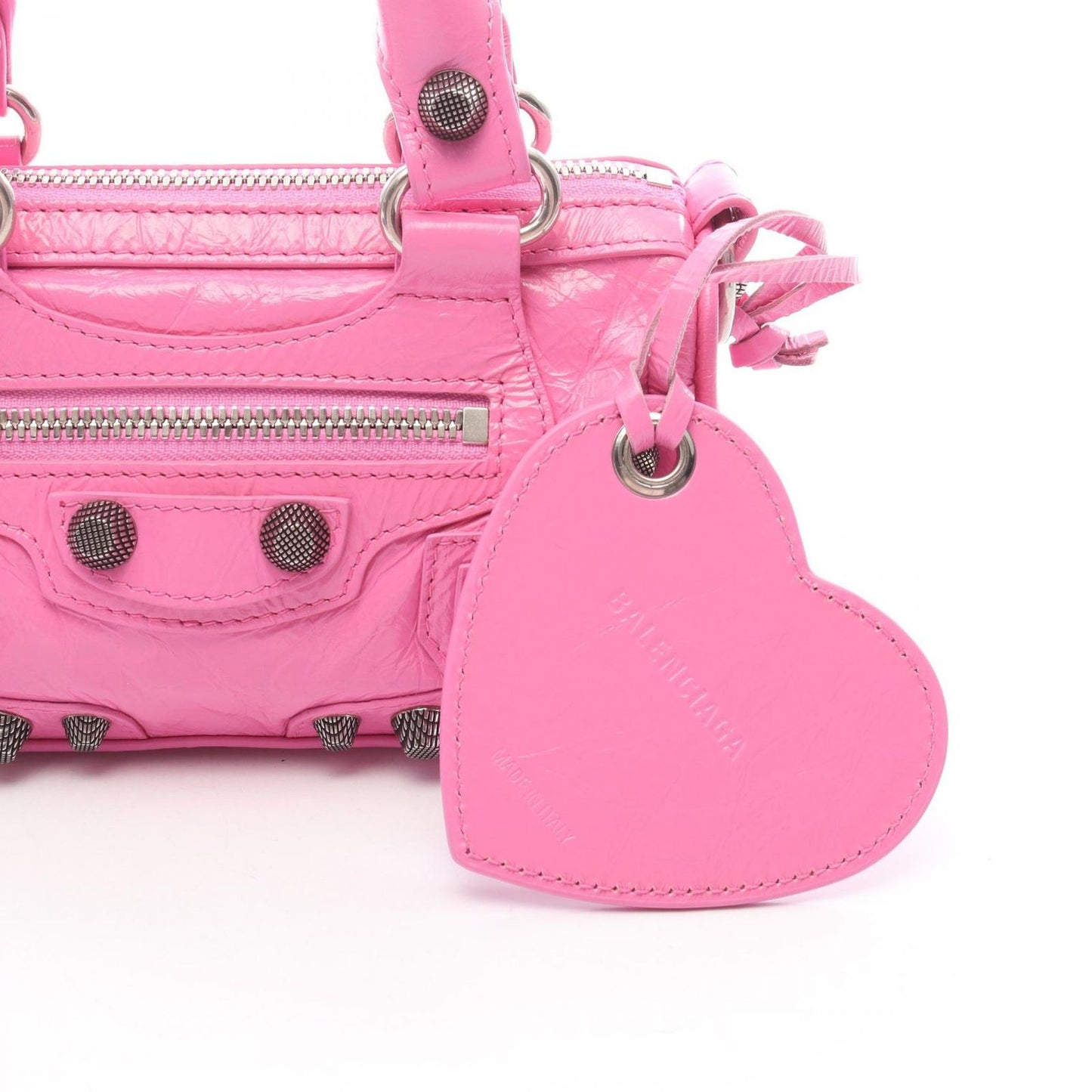 Balenciaga Handbag Cagole Nano Duffle 2-Way Pink Leather — view 5