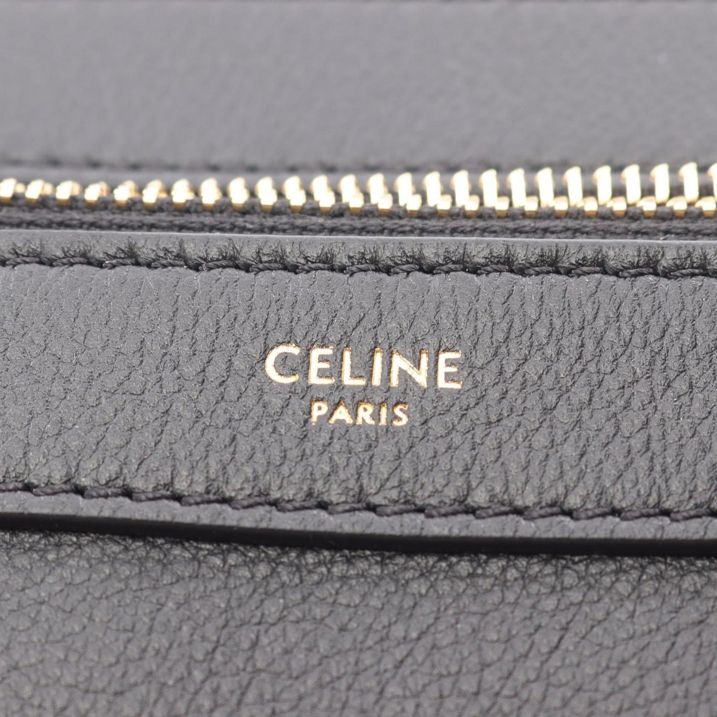 Celine Shoulder Bag Midi Amendre Black Leather — view 4