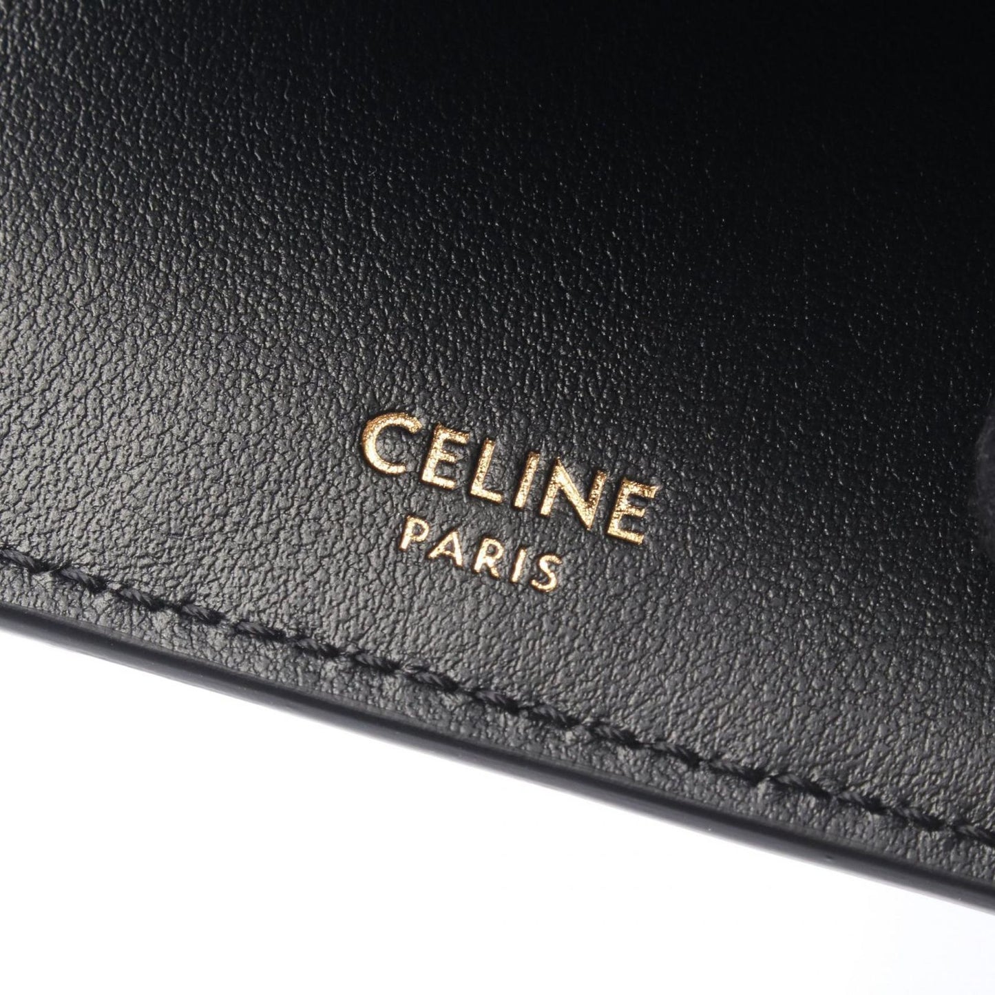 Celine Trifold Wallet Small 16 Seize Black Leather — view 6