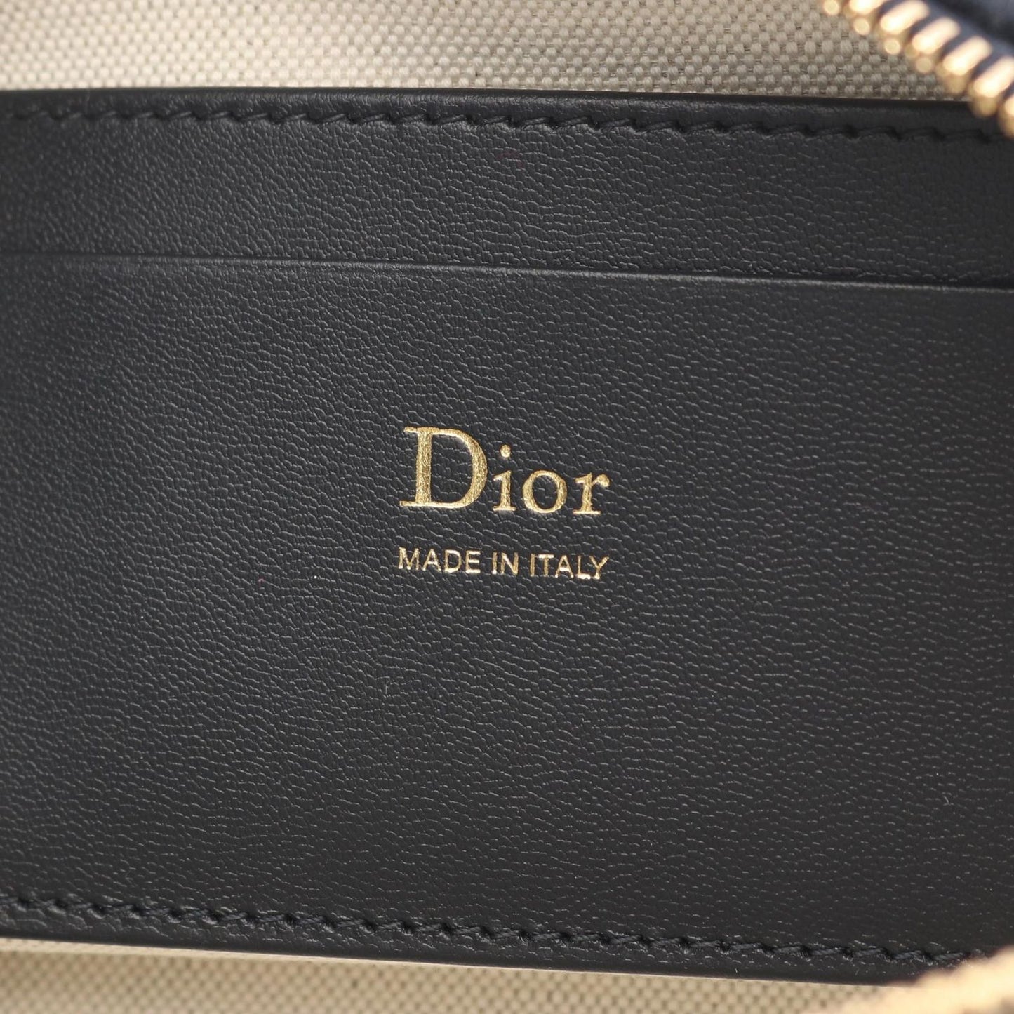 Dior Shoulder Bag Bow Oak Blue Canvas Leather — view 4