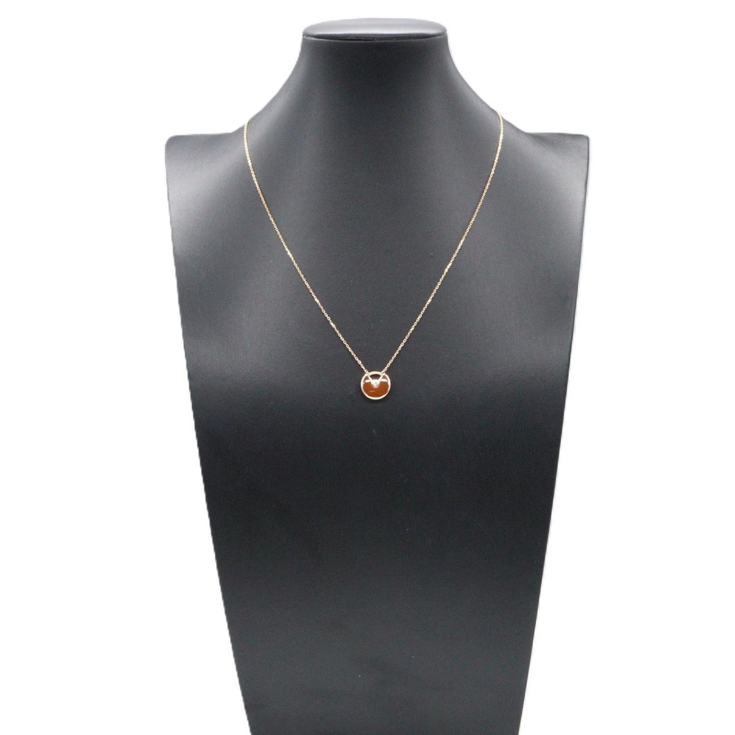 Cartier Necklace Amulet Carnelian 39 42 cm 18k Pink Gold Diamond — view 5
