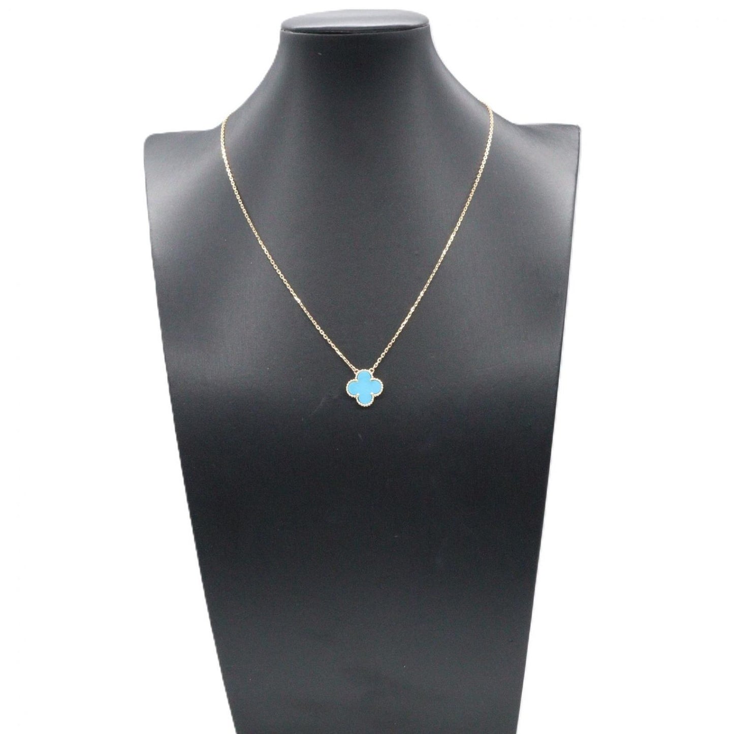 Van Cleef & Arpels Necklace Vintage Alhambra Turquoise 37.5 42 cm 18k — view 6